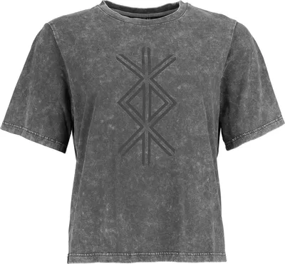 Produktbild von Black Premium by EMP Damen schwarzes T-Shirt mit Snow-Wash XXL