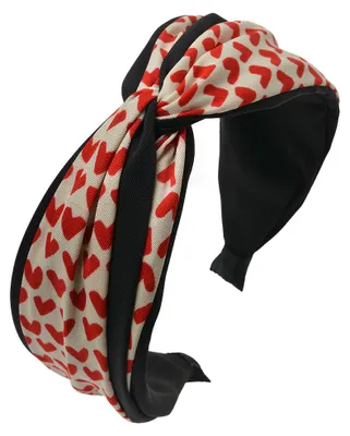 Productafbeelding van Clayre & Eef Haarband, damesmodel, rood-wit, synthetisch materiaal