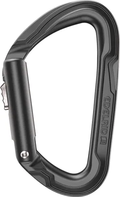 Schwarzer Verschlußkarabiner "Pure Slider" von Edelrid; geeignet für Klettern.