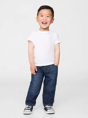 Produktbild von GAP Baby Jungen Baggy Jeans mit elastischem Bund, Jogginghosen-Komfort, 12-18 Monate