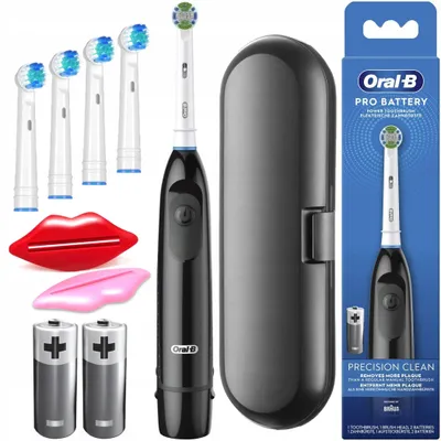 Immagine prodotto di Oral-B | Spazzolino elettrico Advance Power - Nero - Con custodia e testine di ricambio - Igiene dentale efficace