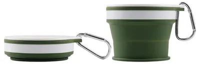 Productafbeelding van Waterbeker, draagbaar en opvouwbaar, geschikt voor reizen, in legergroen