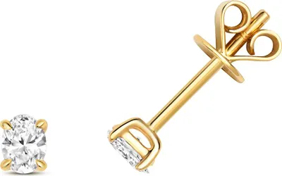 Produktbild von Funkelndes Feuer 18 Karat (750) Gold Damen - Diamant Paar Ohrstecker Oval-Schliff 0.28 Karat; TRS3467918KY