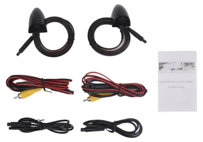 Produktbild von 1 Paar Auto-Seitenkamera AHD 1280 x 720 720P Weitwinkel wasserdicht Rückfahrkamera für Fahrzeug DC12V Schwarz