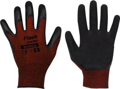 Produktbild von Bradas Arbeitshandschuh Flash Grip RED schwarz/rot XL