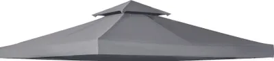 Produktbild von Outsunny wymienny dach do altany 3x3m wodoodporny dach altany części zamienne poliester 180g/㎡ ciemnoszary