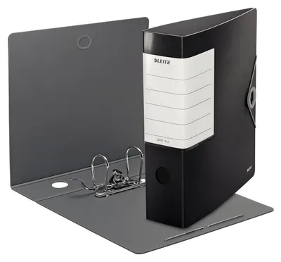 Produktbild von Ordner Solid A4 Kunststoff 82mm schwarz Packung mit 5 Stück