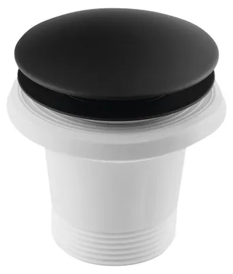 Produktbild von Polysan Wannen-Ablauf 6/4", klick-klack, Schwarz matt