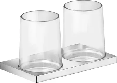 Produktbild von Keuco Edition 11 Doppelglashalter Echtkristall-Glas/verchromt - 11151019000
