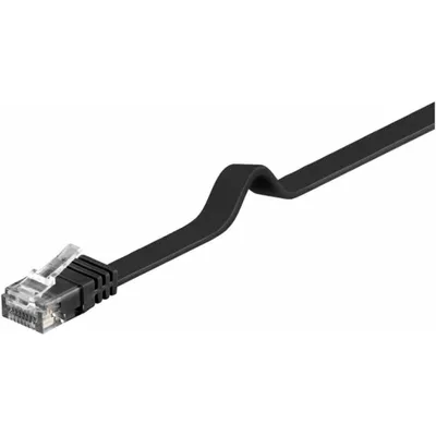 Obrázok produktu pre Plochý prepojovací kábel CAT 6, U/UTP, čierny