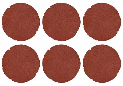 Produktbild von vidaXL Trittsteine 6 pcs Rot Ø 45 x 1,8 cm Gummi