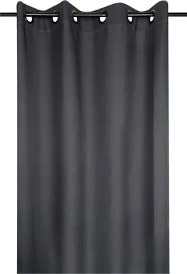 Obrázok produktu pre STOF | Záclona – tmavošedá – 135 x 240 cm – s očkami – nepriehľadná – moderná a klasická