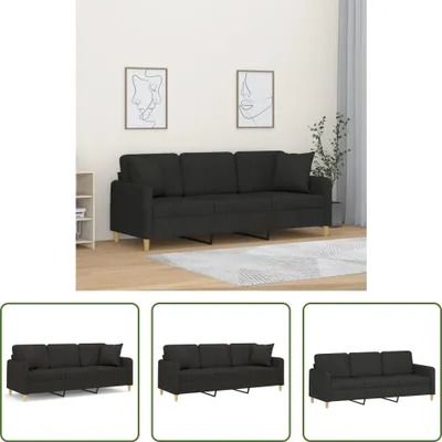 Imagen del producto de Sofá de 3 plazas "The Living Store" con cojines decorativos, color , 180 cm, tapizado en tela