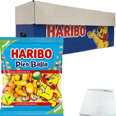 Produktbild von Haribo Pico-Balla 22er Pack (22x160g Packung) + usy Block