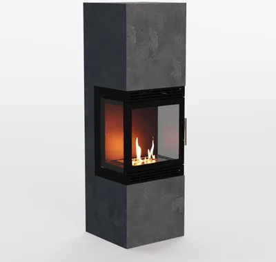 Produktbild von GLOW FIRE Ethanol Kamin 'Lillesand Hoch Vision' | Ethanolofen in weiß mit 3 Std. Brenndauer und 3 KW Heizleistung | BxHxT: 40x130x40 cm