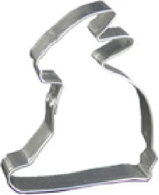 Produktbild von LARES Ausstechform - Hase sitzend - ca. 12cm, Höhe 1,7cm - aus Weißblech - für Kekse, Gebäcke und mehr