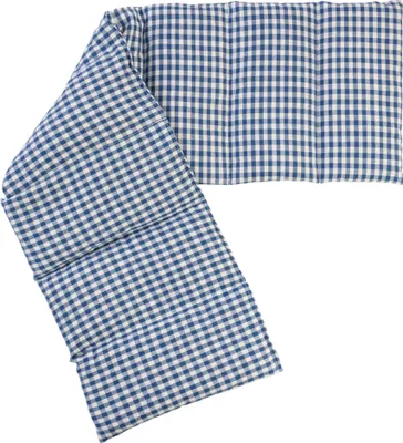 Produktbild von Bio-Dinkelkissen 75x20cm groß 8-Kammer, blau-weiß - Wärmekissen, Körnerkissen Bio-Dinkel