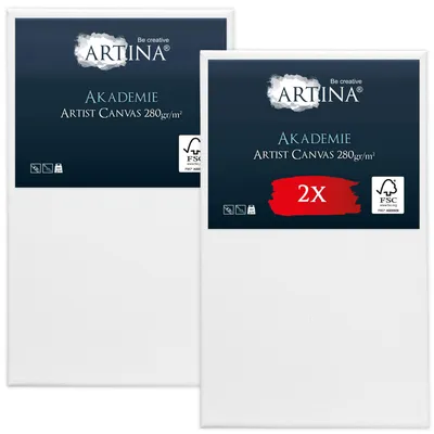 Image de Toile sur châssis Artina Académie, 90 x 150 cm, lot de 2