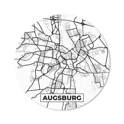 Produktbild von MuchoWow® Mauspad Mousepad Karte - Augsburg - Stadtplan - Karte 50x50 cm - Mousepads - Maus Mat - Pad - Mausunterlage - Vinyl
