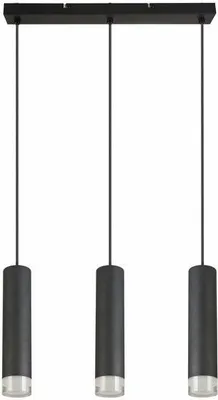 Immagine prodotto di Lampada a sospensione Ina nera 3xE27x40W in acrilico, dimensioni: 120x45x6 cm, IP20, Reality