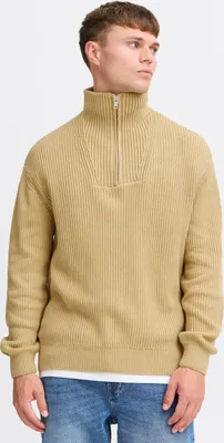 Produktbild von !Solid SDNalle Herren Strickpullover Troyer Grobstrick Pullover mit Troyerkragen Rippbündchen 100% Baumwolle Relaxed fit