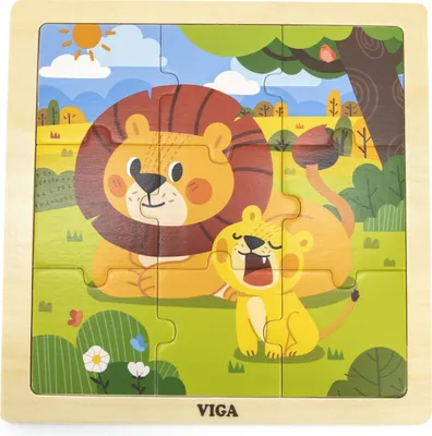 Zdjęcie produktu dla Viga 44627 Puzzle z 9 elementami - lew