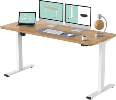 Produktbild von FLEXISPOT Schreibtisch Basic-Series, Elektrisch höhenverstellbarer Schreibtisch, 2- Fach-Teleskop