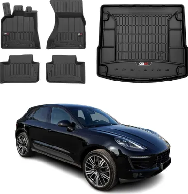 Obrázok produktu pre Sada podlahových rohoží a vložiek do kufra OMAC pre Porsche Macan 2014-2018 guma 5x
