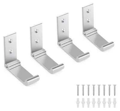 Produktbild von Faltbare Wandhaken Aluminiumlegierung 90° Klapphaken 4 Stück Silber