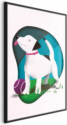 Produktbild von Posterpapier Poster - Dog and Ball 21x30 cm Für Kinder g-A-0181-ao-a