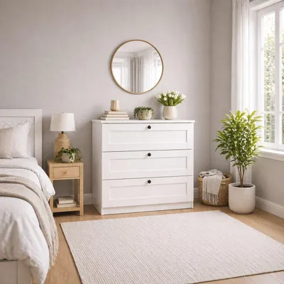 Produktbild von Skye Decor, Hochwertiger Dresser (Elterncode), 100% Melamin, Weiß, 80 cm, 7,5 cm hoch