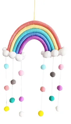 Produktbild von Handgemachtes Makramee Regenbogen Wandteppich für Wohnkultur