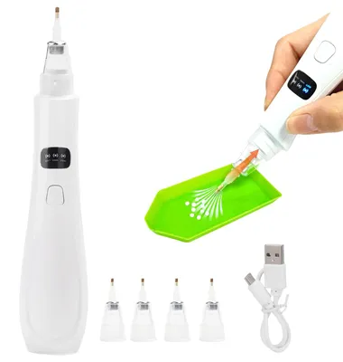 Elektrische Diamantmalstift mit Vakuumpumpe, ergonomisch, 4 Spitzen