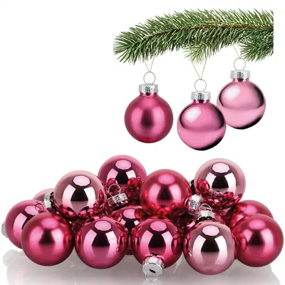 Productafbeelding van COM-FOUR® 20 mini-kerstballen van glas - kleine kerstballen voor kerstdecoratie - kerstversiering voor de kerstboom - diameter 3 cm