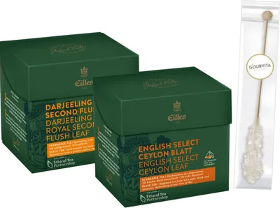 Produktbild von NOBLE Tea Diamond 2er Set mit Schwarztee und Gourvita Moments Kandisstick