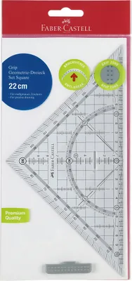 Immagine prodotto di Faber-Castell 171010 Geometria triangolo GRIP grande plastica 22 cm trasparente(S-P)