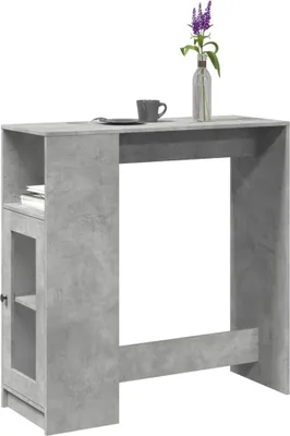 Produktbild von "im Angebot" Bartisch mit Regal Betongrau 101x40x103,5 cm Holzwerkstoff - Esstische CC24020