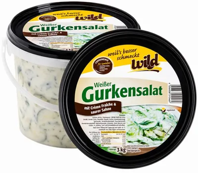 Produktbild von Wild - Feiner weißer Gurkensalat, 3 kg Eimer