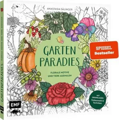 Obrázok produktu pre Gartenparadies - Florale Motive und Tiere ausmalen