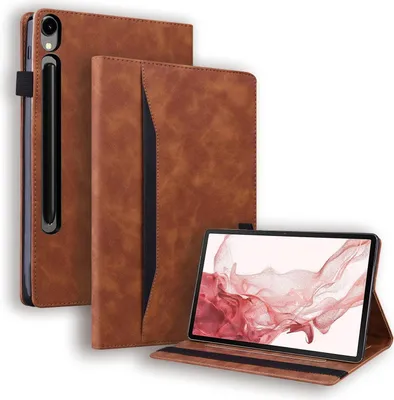 Produktbild von Mobigear Folio-Tablet-Hülle für Samsung Galaxy Tab S10 Ultra, Klapphülle - Braun