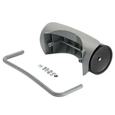 Produktbild von Hailo Mobil-Set ProfiLine für Wertstoffsammler - Radsatz mit Handgriff und Befestigungsmaterial - Rollensatz für ProfiLine 120 Liter Wertstoffbehälter - für Gewerbe und Industrie - Staubgrau