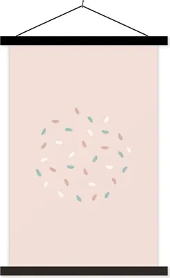 Produktbild von MuchoWow® Textilposter Sommer - Muster - Pastell 120x180 cm mit schwarzem Rahmen - Fotos