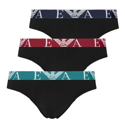 Produktbild von Emporio Armani Herren 3 Pack Briefs, Schwarz L