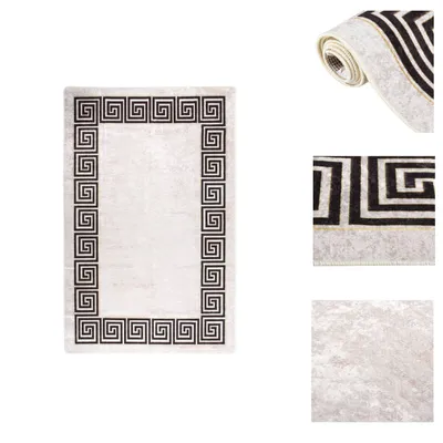 Produktbild von vidaXL Teppich Waschbar 160x230 cm Hellbeige Rutschfest -  Teppiche