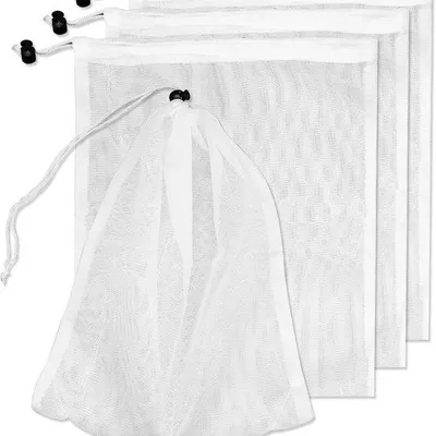 Immagine prodotto di Sacchetti filtranti per piscina, confezione da 10 - Reti filtranti per piscine e acquari - Rete di pulizia per piscina a maglia fine con cintura di sicurezza - Sacchetti per la manutenzione della piscina con chiusura di sicurezza in diverse misure (29 x 14 cm)