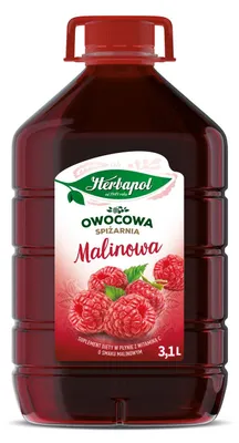 Produktbild von Herbapol Himbeere Sirup 3,1L - Himbeersirup Getränkesirup für Wasser Vitamin C