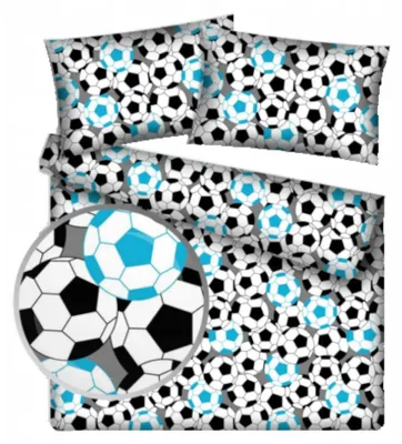 Produktbild von Nyks Baumwollbettwäsche 140x200 mit Fußballmotiv