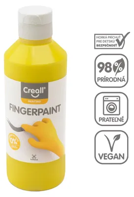 Zdjęcie produktu dla Farba do malowania palcami Creall 250 ml - żółty