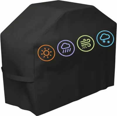 Produktbild von Wetterfeste Grillabdeckung - wasserdicht und UV-beständig - 1 Stück - schwarz - 145 x 61 x 117 cm