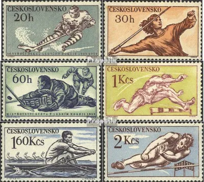 Produktbild von Briefmarken Tschechoslowakei 1959 Mi 1116-1121 (kompl.Ausg.) gestempelt Sport